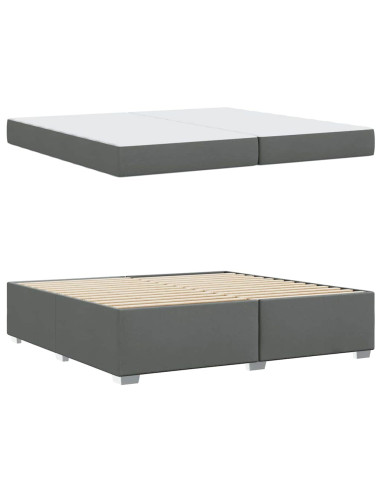 Struttura del letto Grigio scuro 200 x 200 cm Tessuto