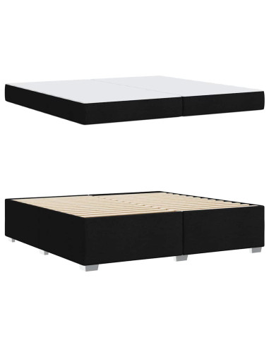 Struttura del letto con materasso Nero 200 x 200 cm Tessuto
