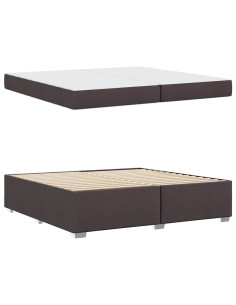 Struttura del letto Marrone Scuro 200 x 200 cm Tessuto