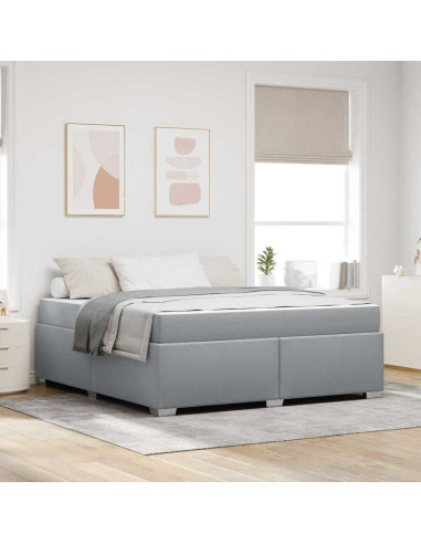 Struttura del letto Grigio chiaro 180 x 200 cm Tessuto
