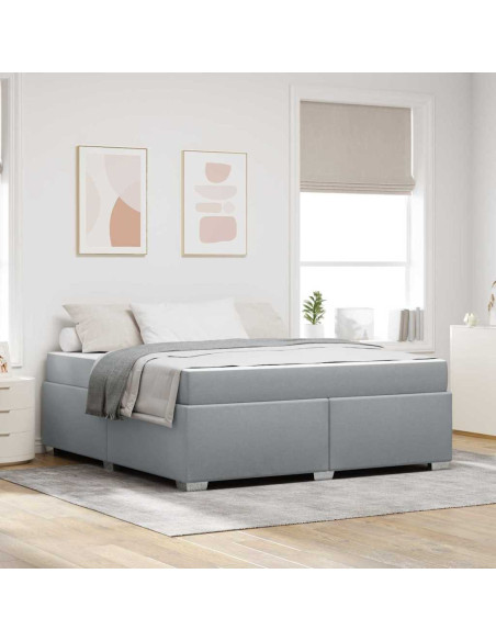 Struttura del letto Grigio chiaro 180 x 200 cm Tessuto