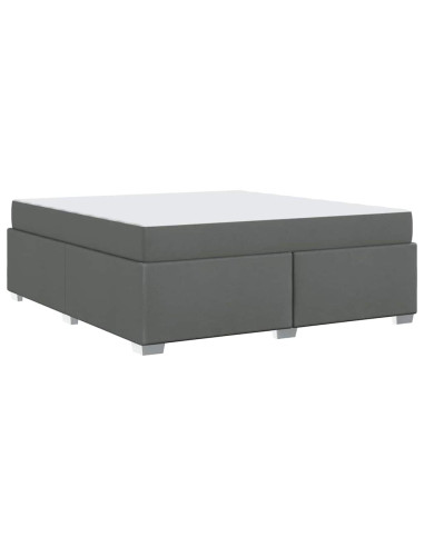 Struttura del letto Grigio scuro 180 x 200 cm Tessuto