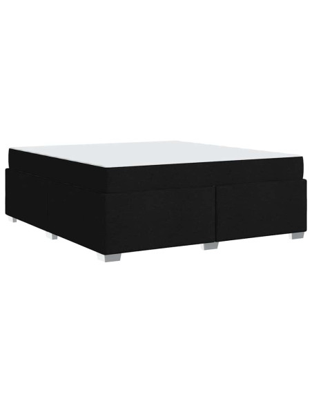 Struttura del letto con materasso Nero 180 x 200 cm Tessuto