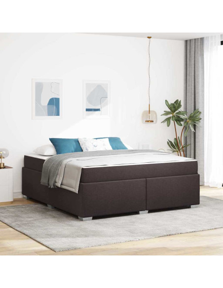 Struttura del letto Marrone Scuro 180 x 200 cm Tessuto