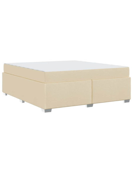 Struttura del letto con materasso Crema 180 x 200 cm Tessuto