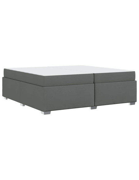 Struttura del letto Grigio scuro 200 x 200 cm Tessuto