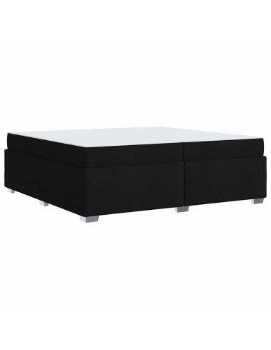 Struttura del letto con materasso Nero 200 x 200 cm Tessuto