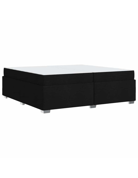 Struttura del letto con materasso Nero 200 x 200 cm Tessuto