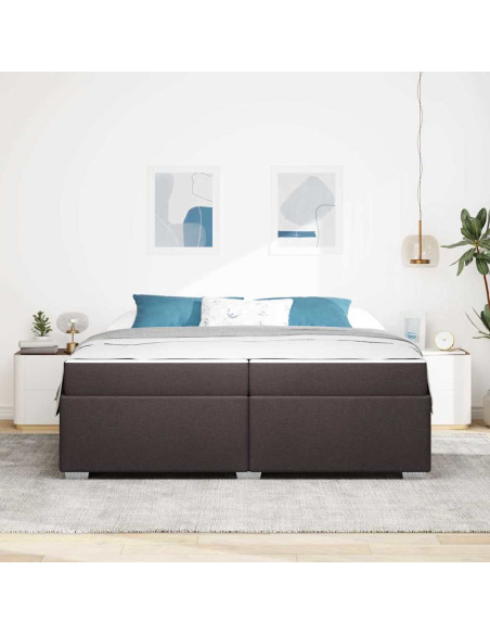 Struttura del letto Altro Marrone scuro 200 x 200 cm Tessuto