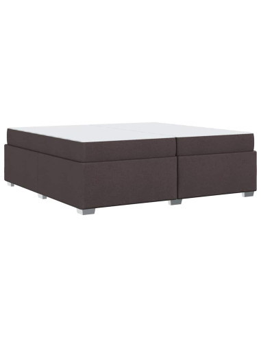Struttura del letto Marrone Scuro 200 x 200 cm Tessuto