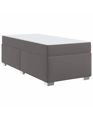 Struttura del letto con materasso Grigio 80 x 200 cm Tessuto