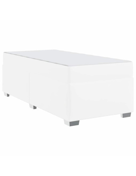 Struttura del letto con materasso Bianco 90 x 190 cm Tessuto