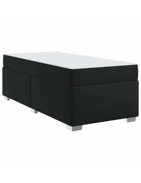 Struttura del letto Altro Nero 90 x 200 cm Pelle sintetica