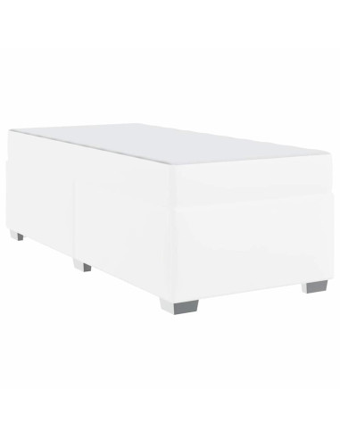 Struttura del letto con materasso Bianco 90 x 200 cm Tessuto