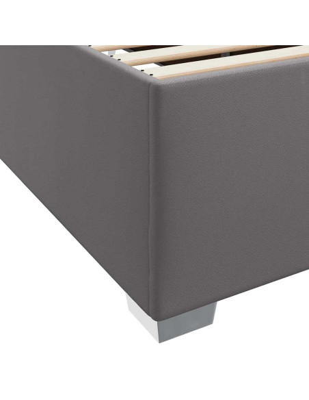 Struttura del letto Altro Grigio 90 x 200 cm Pelle sintetica