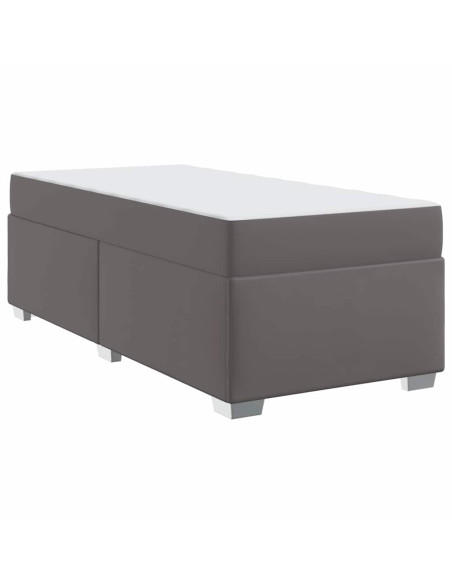 Struttura del letto Altro Grigio 100 x 200 cm Pelle sintetica