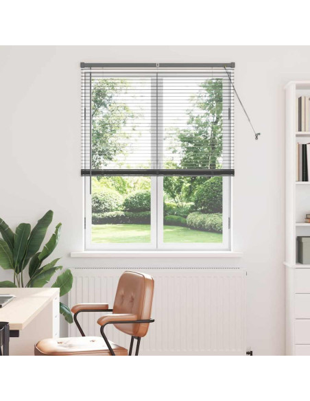 Tenda per Finestra Grigio scuro 105 x 175 cm Alluminio