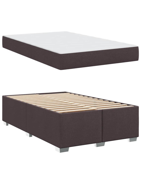 Struttura del letto Marrone Scuro 120 x 190 cm Tessuto