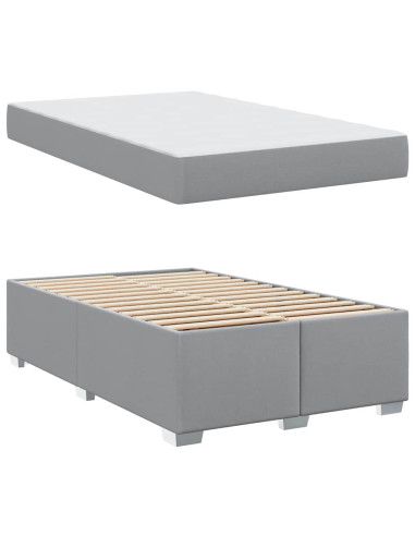 Struttura del letto Grigio chiaro 120 x 200 cm Tessuto