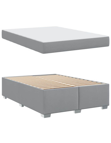 Struttura del letto Grigio chiaro 160 x 200 cm Tessuto