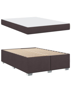 Struttura del letto Marrone Scuro 160 x 200 cm Tessuto
