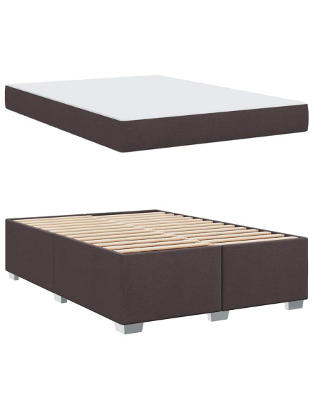 Struttura del letto Marrone Scuro 160 x 200 cm Tessuto