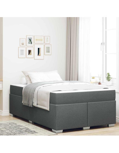 Struttura del letto Grigio scuro 120 x 190 cm Tessuto