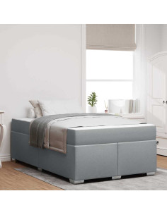 Struttura del letto Grigio chiaro 120 x 200 cm Tessuto 2