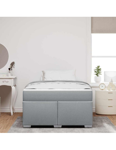 Struttura del letto Grigio chiaro 120 x 200 cm Tessuto