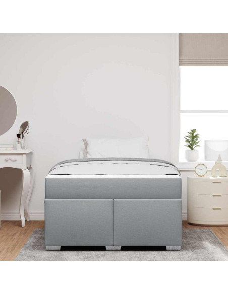 Struttura del letto Grigio chiaro 120 x 200 cm Tessuto