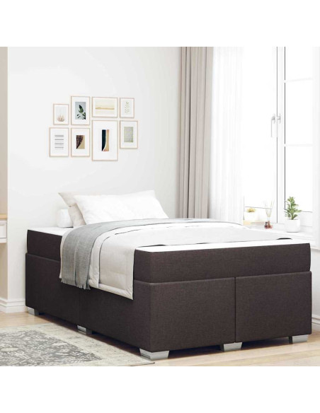 Struttura del letto Altro Marrone scuro 120 x 200 cm Tessuto