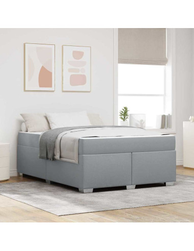 Struttura del letto Grigio chiaro 140 x 200 cm Tessuto