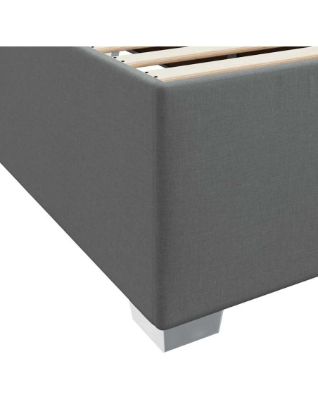 Struttura del letto Altro Grigio scuro 140 x 200 cm Tessuto