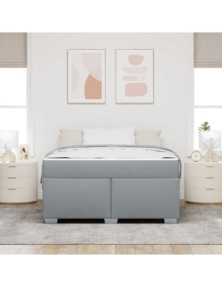 Struttura del letto Grigio chiaro 160 x 200 cm Tessuto