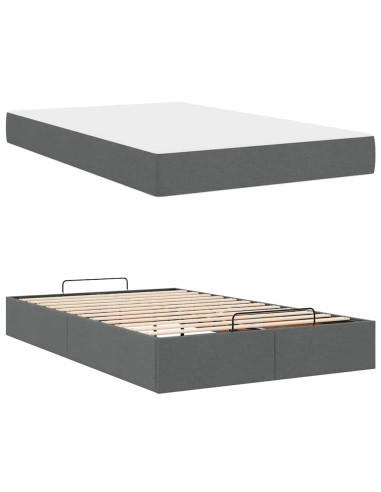 Struttura letto con materasso 2 pcs Grigio Sfumato Tessuto