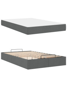 Struttura letto con materasso 2 pcs Grigio Sfumato Tessuto