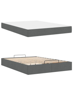 Struttura letto con materasso 2 pcs Grigio Sfumato Tessuto