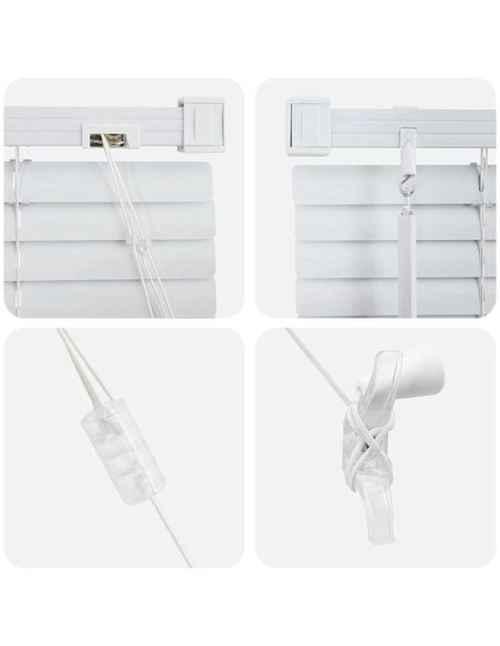 Tenda per Finestra con tende Altro Bianco 155 x 220 cm Alluminio