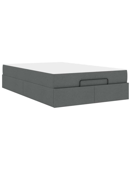 Struttura del letto Grigio scuro 120 x 190 cm Tessuto