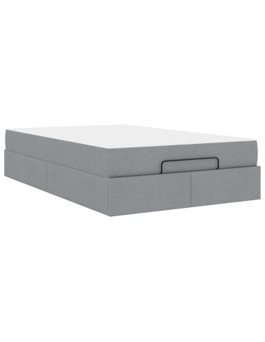 Struttura letto con materasso 2 pcs Grigio chiaro Tessuto