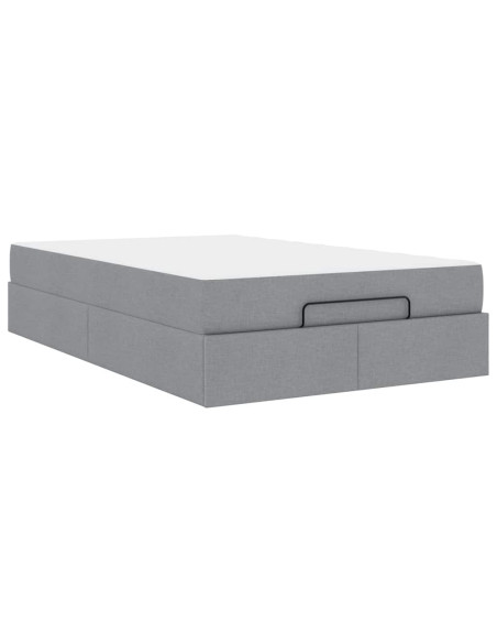 Struttura del letto Grigio chiaro 120 x 200 cm Tessuto