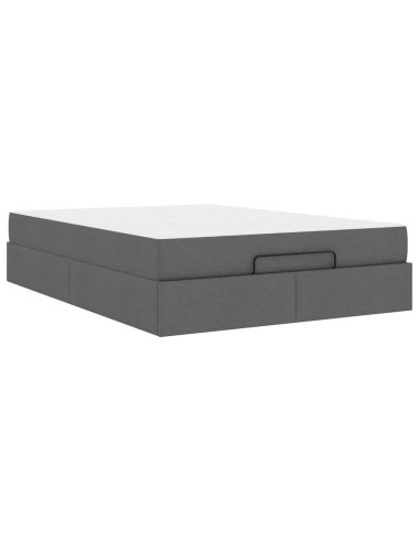Struttura letto con materasso 2 pcs Grigio Sfumato Tessuto