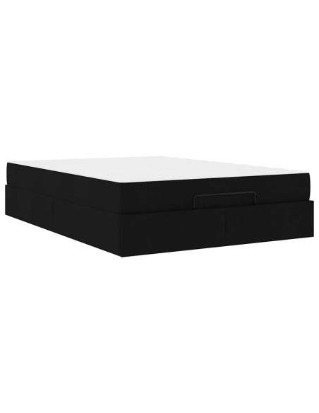 Struttura del letto Nero 140 x 190 cm Tessuto