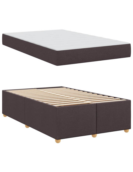 Struttura del letto Marrone Scuro 120 x 190 cm Tessuto