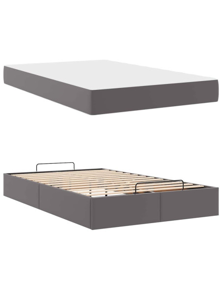Struttura letto con materasso Altro Grigio 120 x 200 cm
