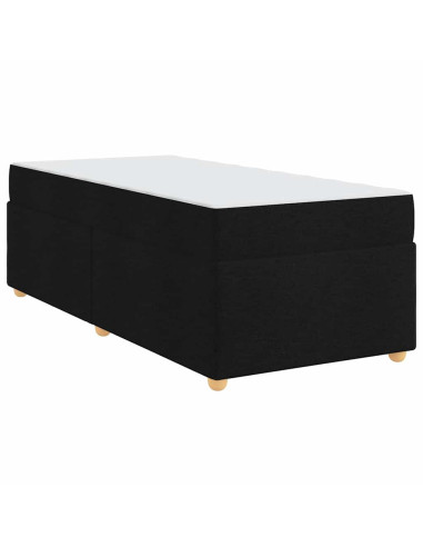 Struttura del letto con materasso Nero 90 x 190 cm Tessuto