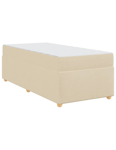 Struttura del letto con materasso Crema 90 x 190 cm Tessuto