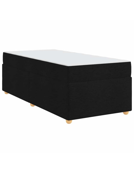 Struttura del letto con materasso Nero 90 x 200 cm Tessuto