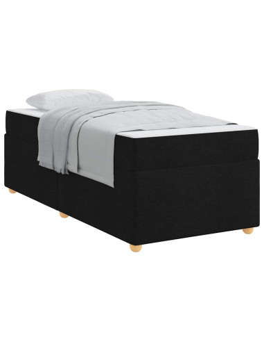Struttura del letto con materasso Nero 100 x 200 cm Tessuto