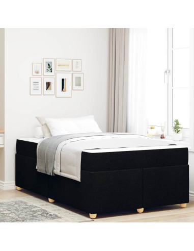 Struttura del letto con materasso Nero 120 x 190 cm Tessuto
